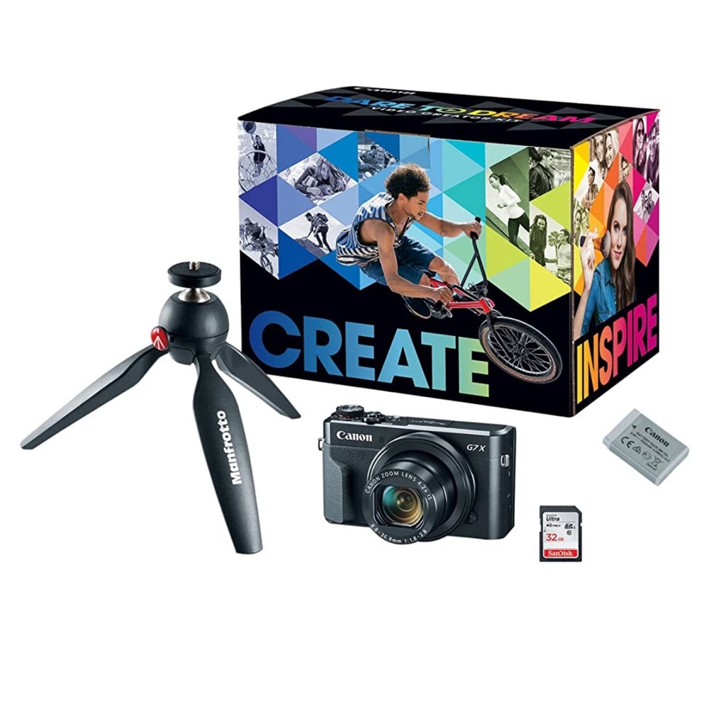 Canon G7X mark II video creator kit.